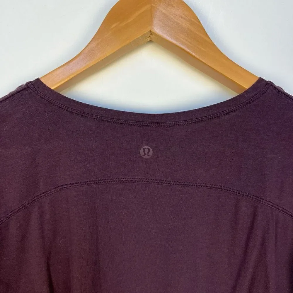 Lululemon Long Sleeve Shirt Asymmetrical Hem Dark Purple Top women’s size 4
